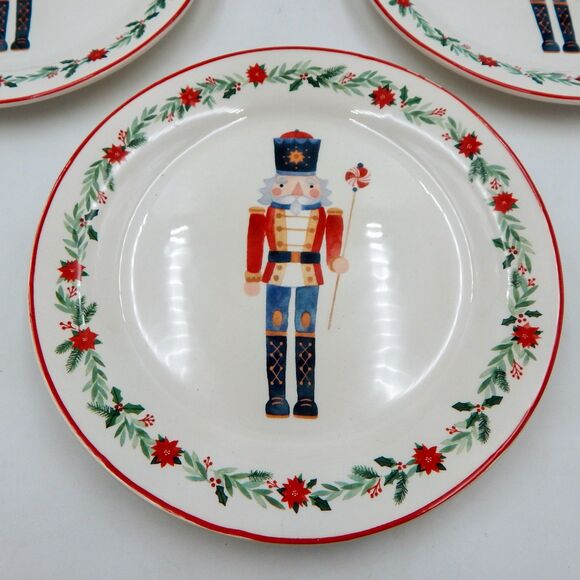 Sur La Table Nutcracker Salad Dessert Plates 8 3/4 Inch Set Of 4 - Picture 4 of 13